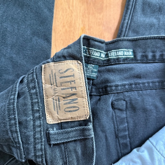 Stefano Man Black Denim Jeans 36X32 Mens - Picture 9 of 11